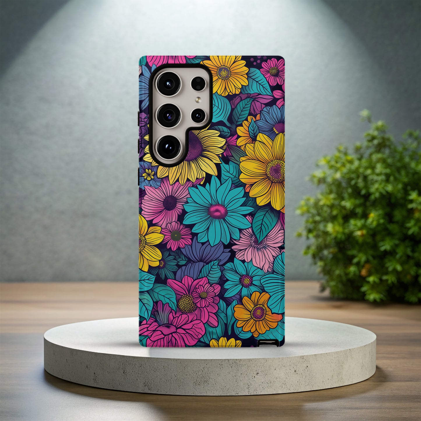 Groovy Bloom Burst Case – Retro Floral Explosion in Bold Color