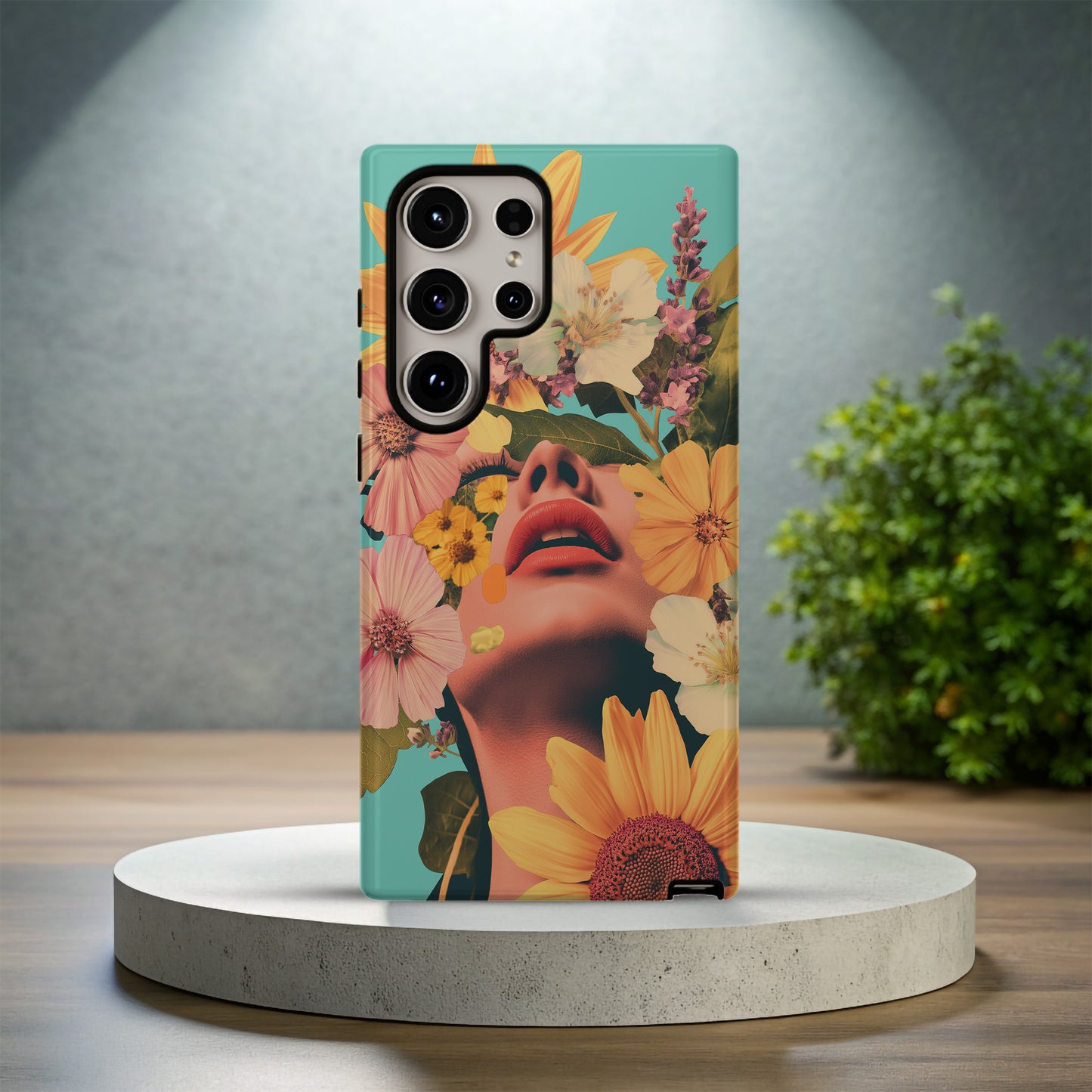 Wild Bloom Muse Case – Retro 70s Floral Collage Meets Fashion Pop Art