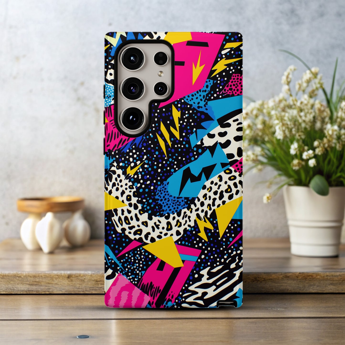 Retro Rewind Case – Neon Memphis 80s Pop Art Explosion