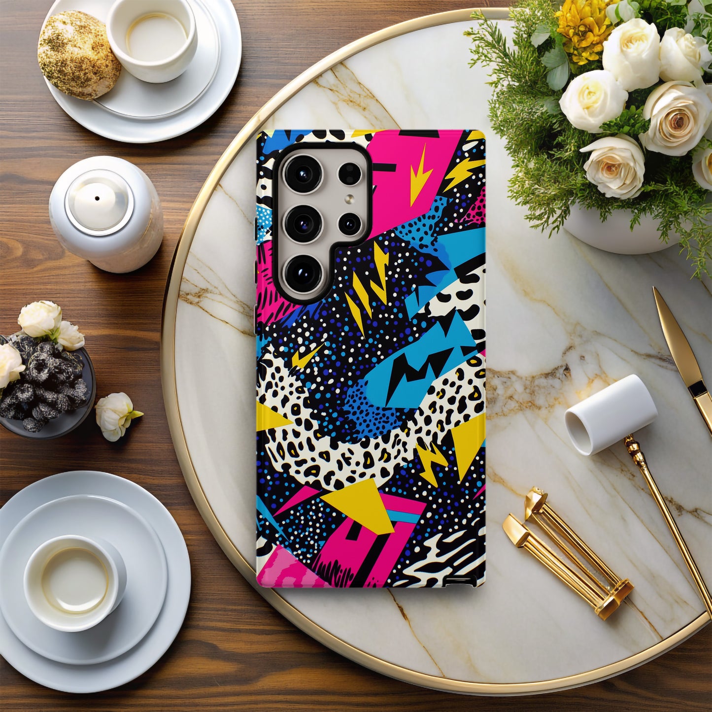 Retro Rewind Case – Neon Memphis 80s Pop Art Explosion