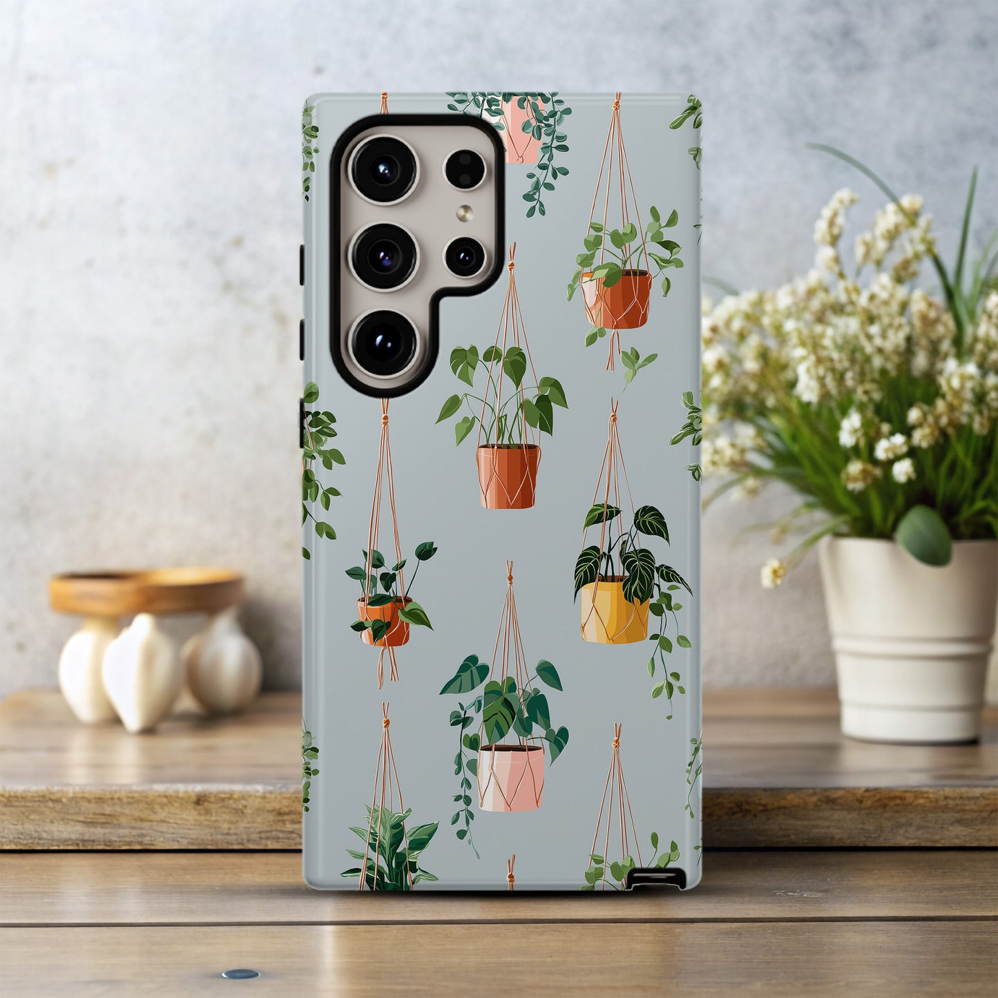 Hanging Garden Case – Boho Plant Lover Aesthetic in Soft Earth Tones