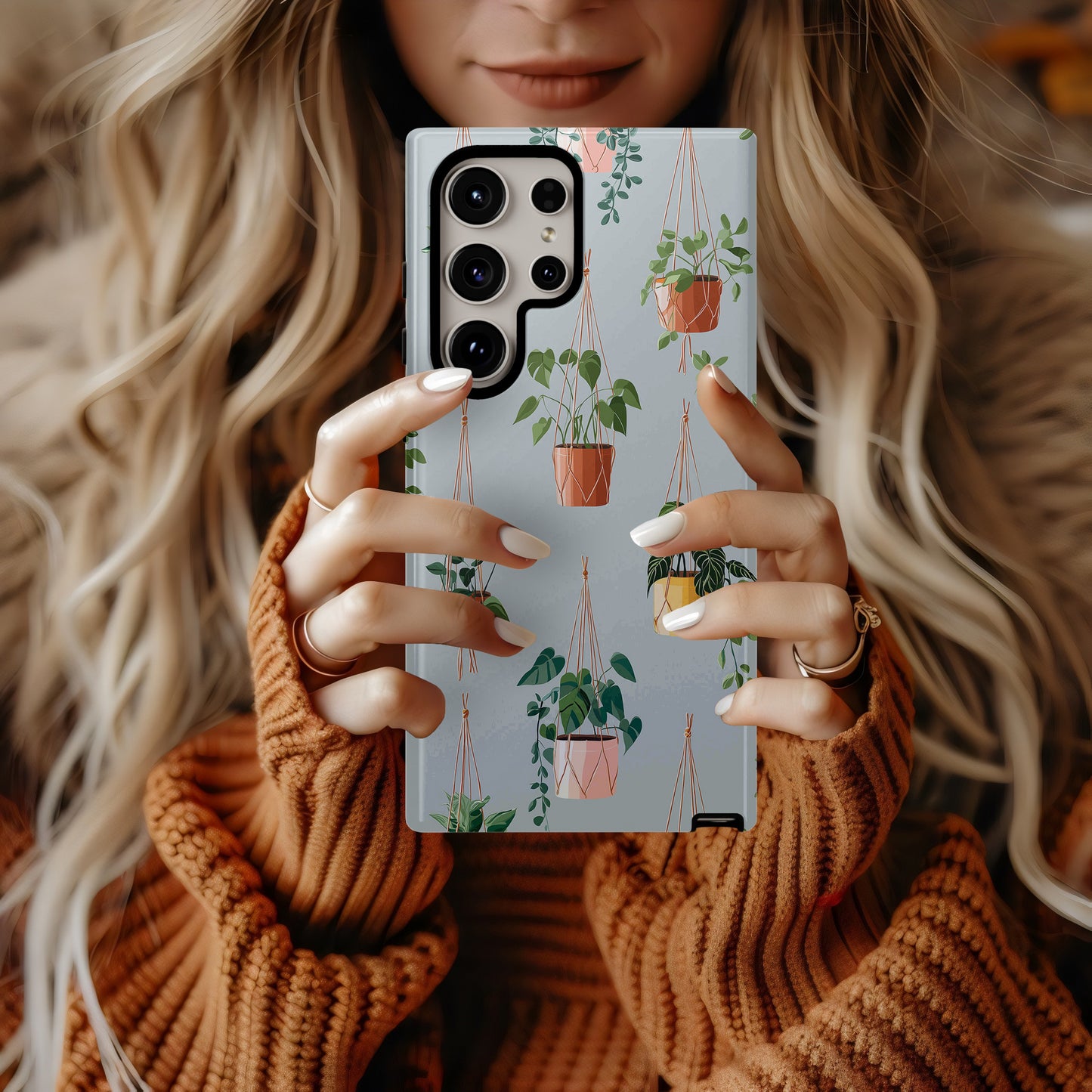 Hanging Garden Case – Boho Plant Lover Aesthetic in Soft Earth Tones