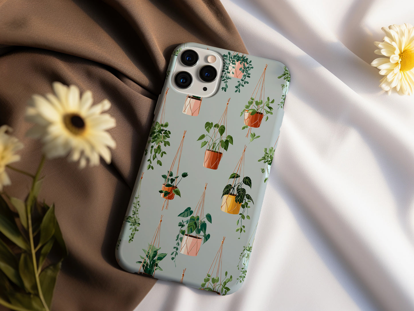 Hanging Garden Case – Boho Plant Lover Aesthetic in Soft Earth Tones