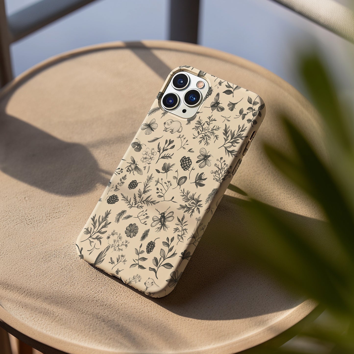 Woodland Whimsy Phone Case – Hand-Sketched Vintage Forest Creatures