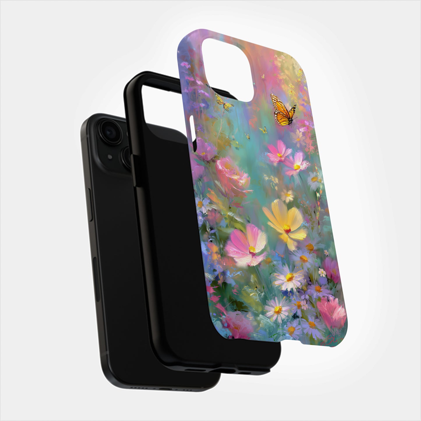 Butterfly Meadow Dream Phone Case – Whimsical Pastel Garden Art