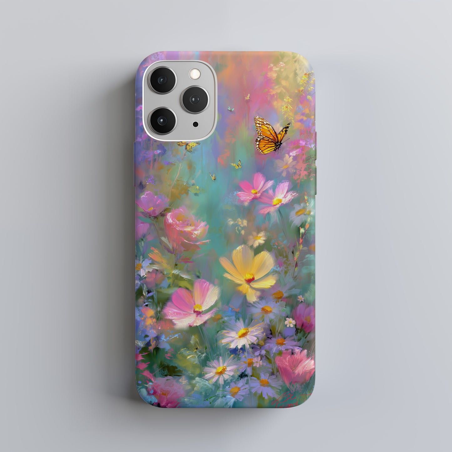 Butterfly Meadow Dream Phone Case – Whimsical Pastel Garden Art