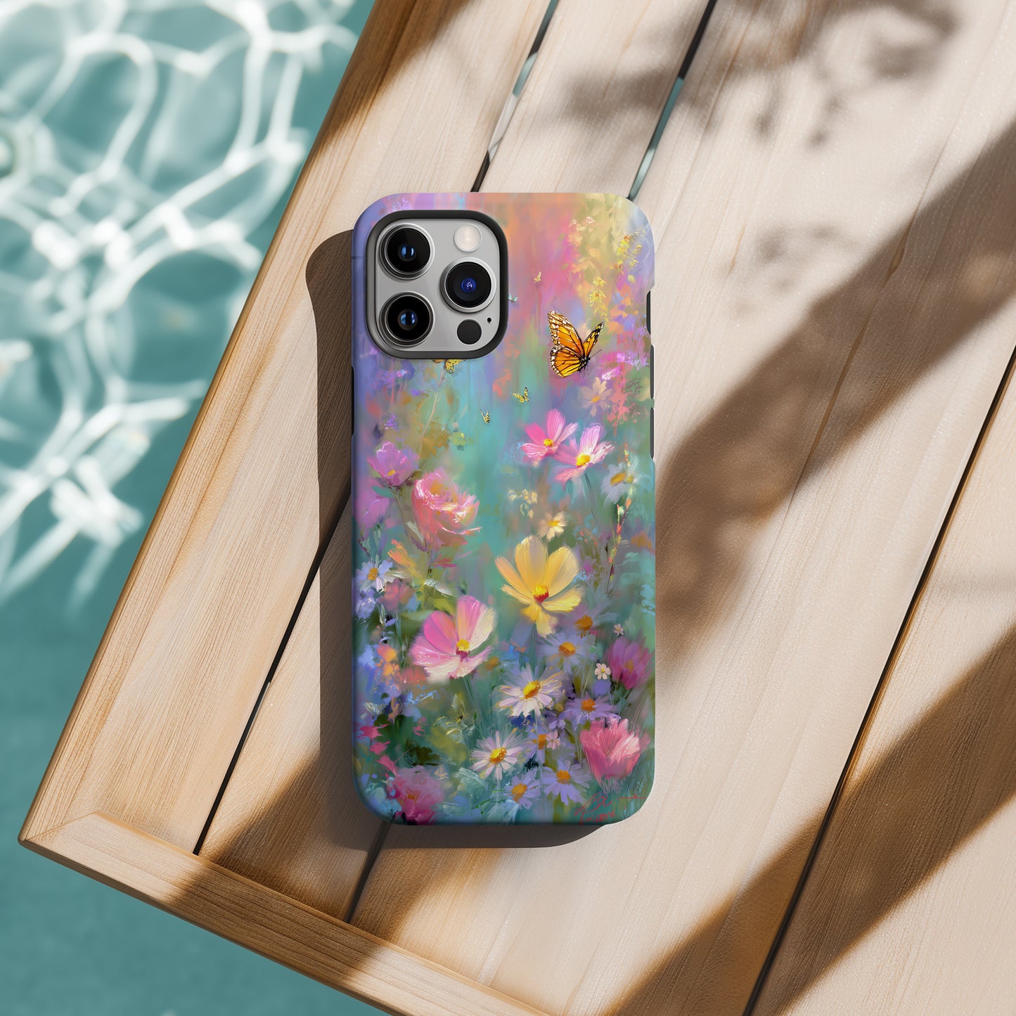 Butterfly Meadow Dream Phone Case – Whimsical Pastel Garden Art