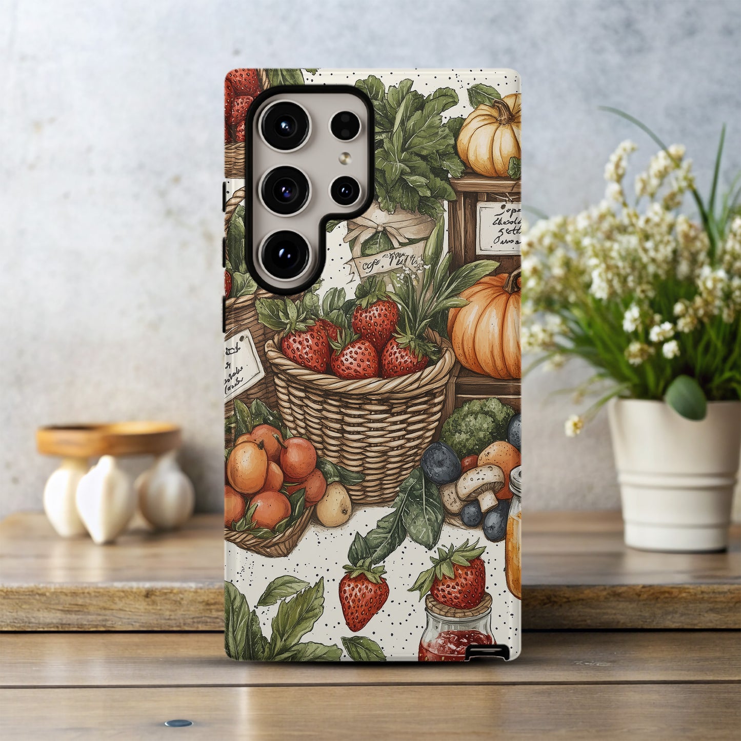 Farmers Market Harvest Phone Case – Rustic Charm with a Wholesome Twist