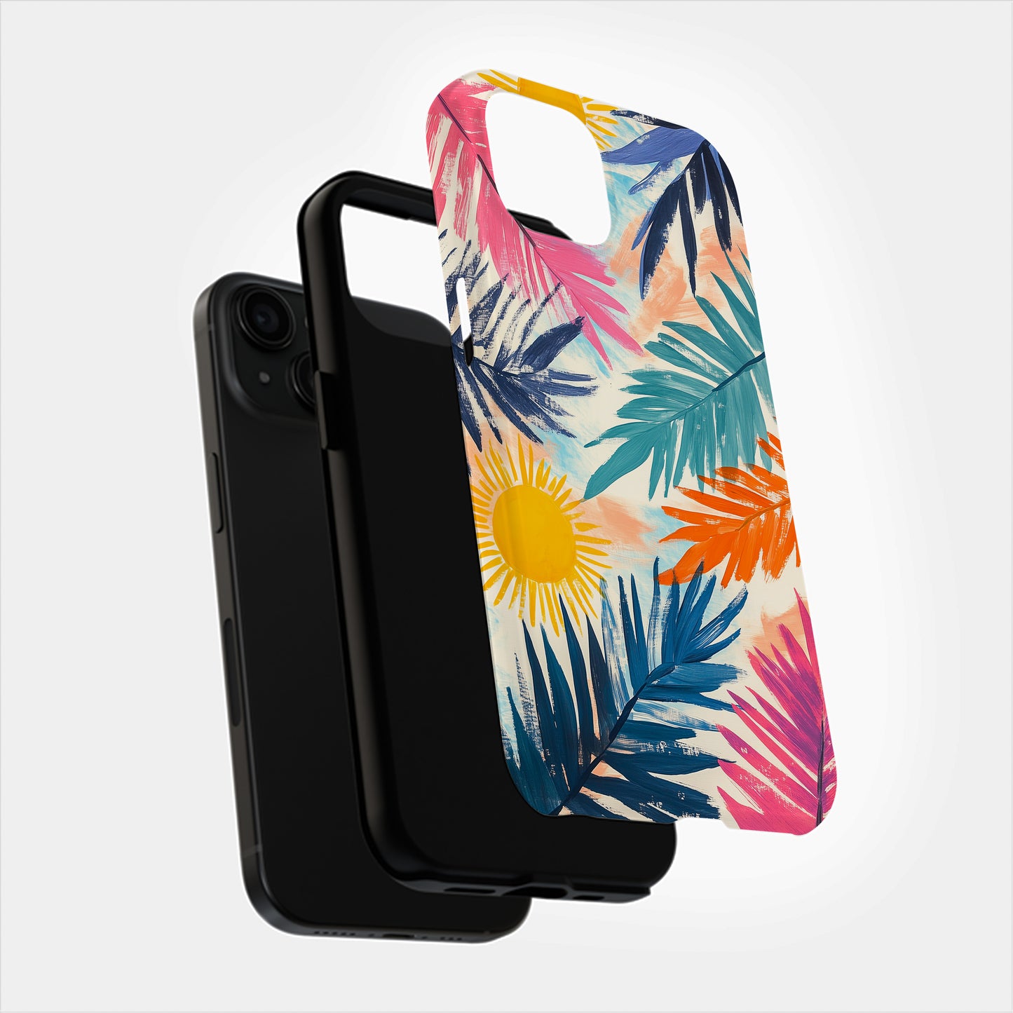 Sun-Drenched Tropics Phone Case – Vibrant Palm Pop Art