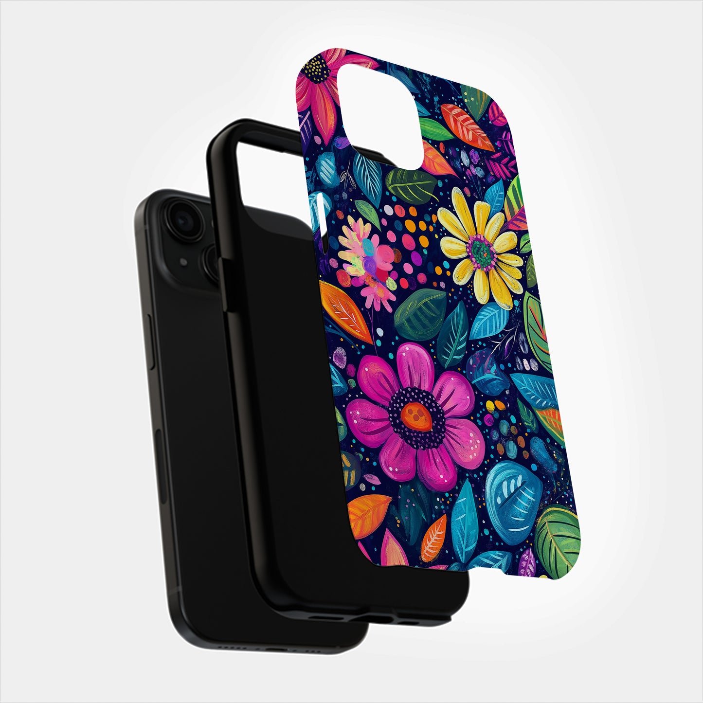 Boho Bloom Pop Phone Case – Hand-Painted Joy in Full Color