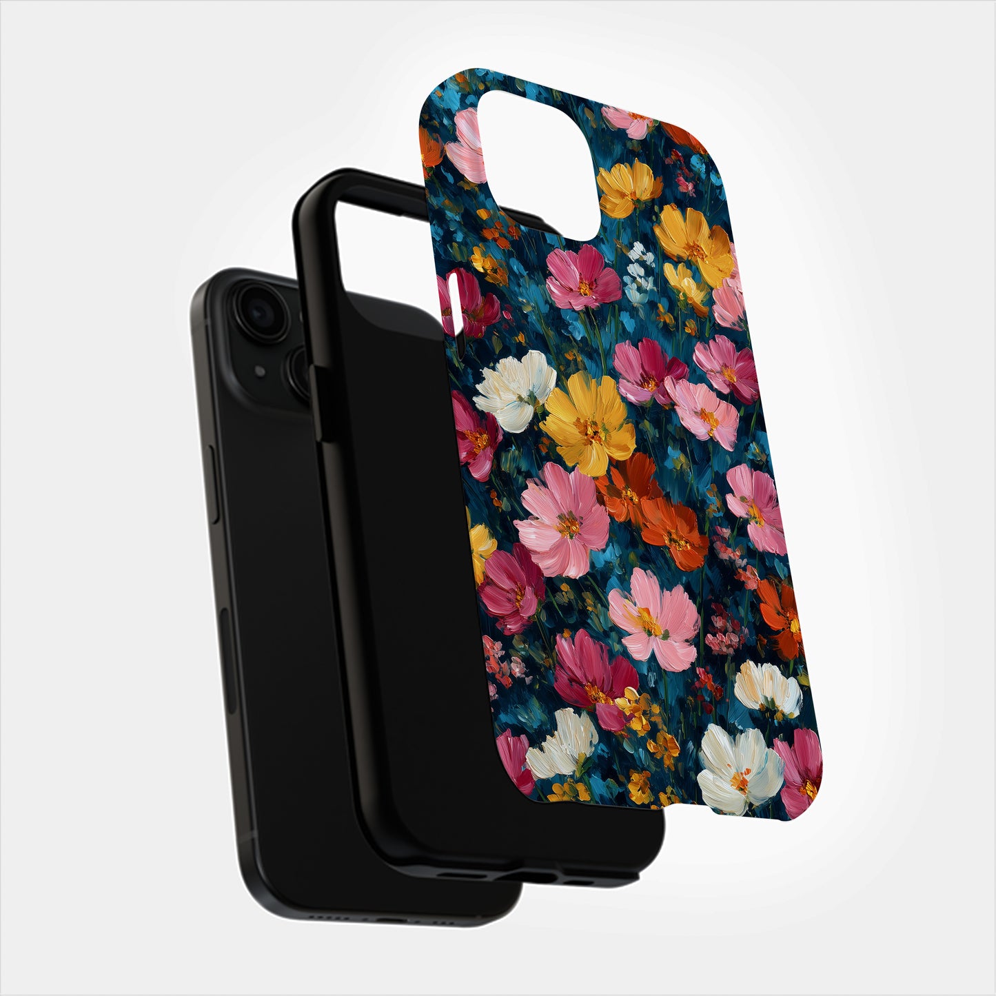 Midnight Garden Bloom Phone Case – Painterly Floral Elegance