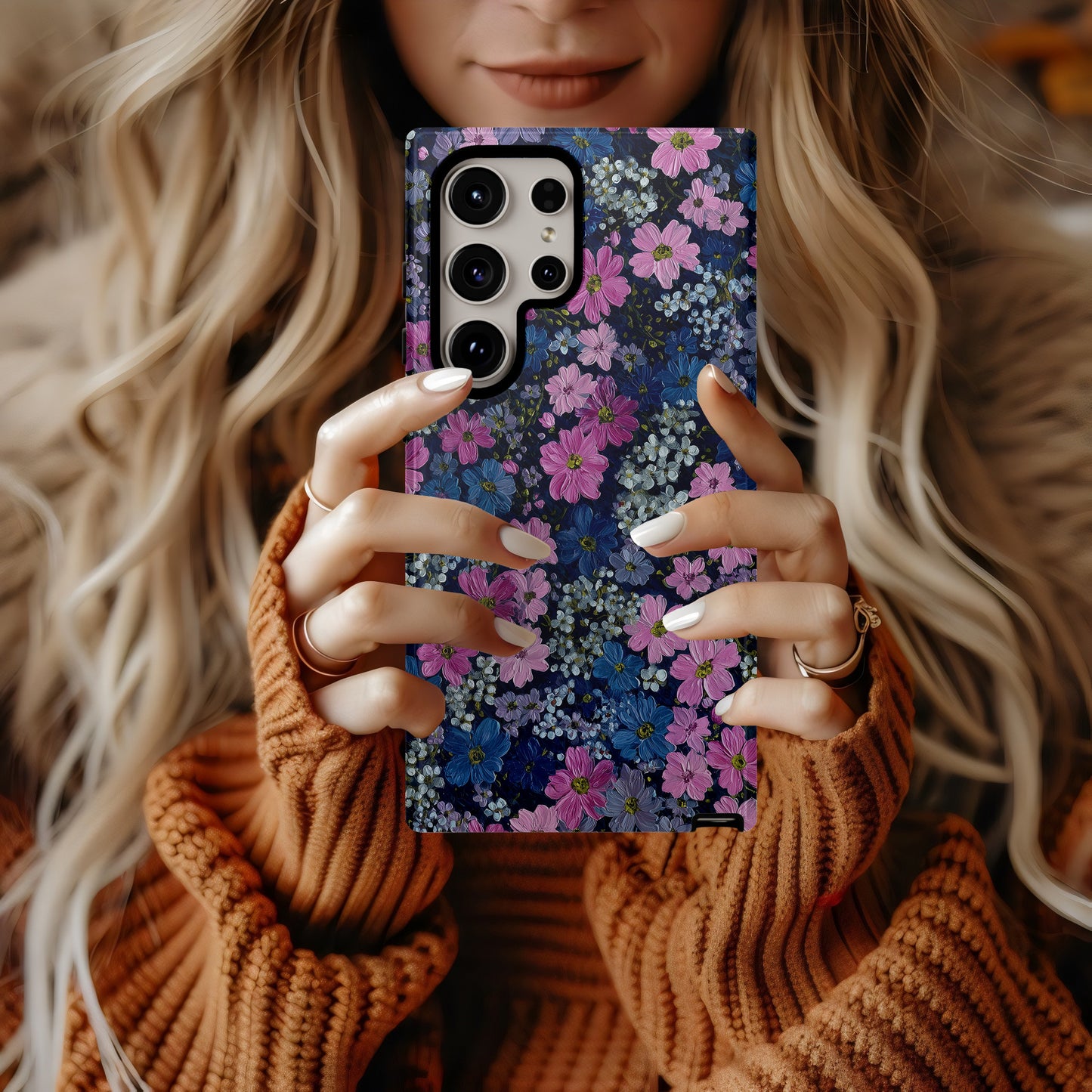 Bloomfield Nightfall Phone Case – Tiny Blossoms, Bold Beauty