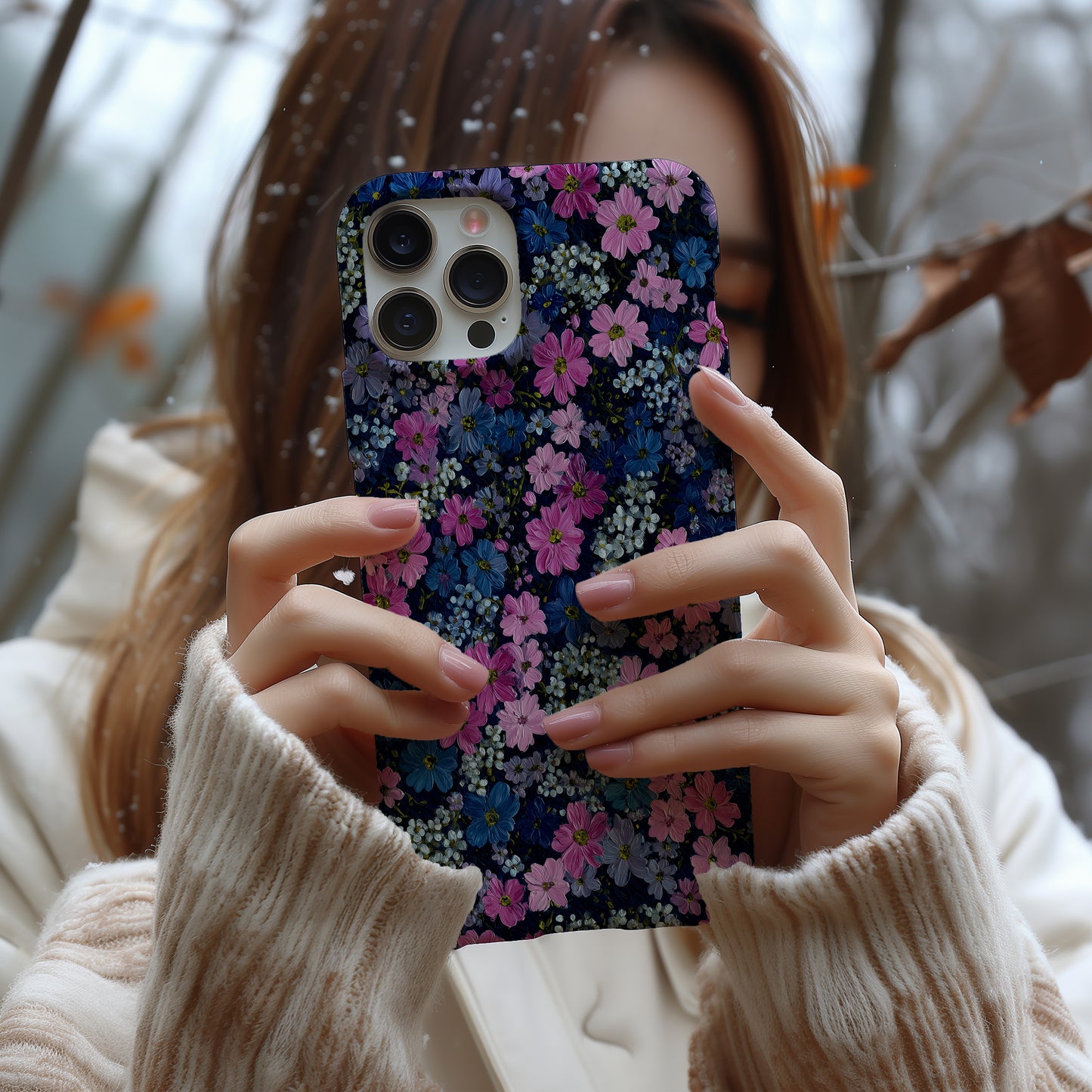 Bloomfield Nightfall Phone Case – Tiny Blossoms, Bold Beauty