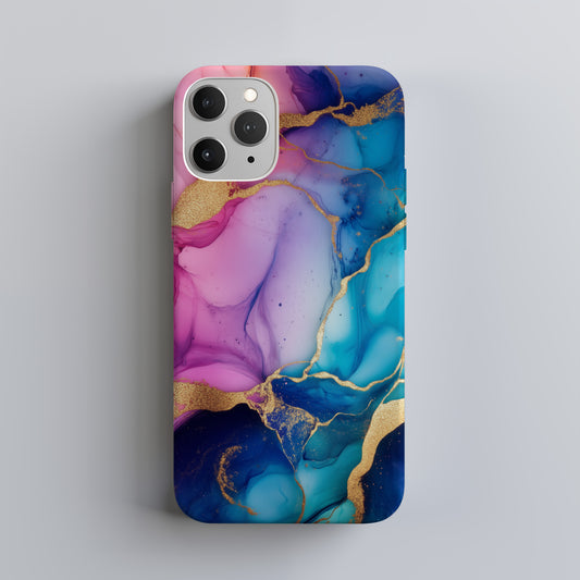 Aurora Marble Phone Case – Radiant Jewel Swirls