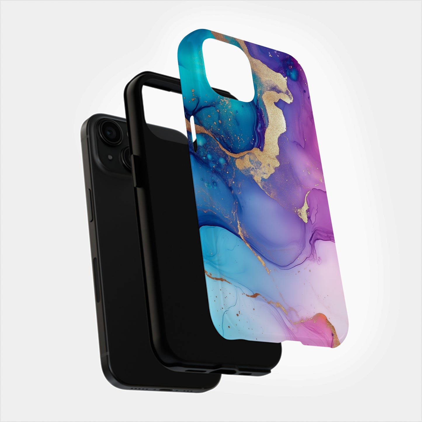 Celestial Drift Phone Case – Ocean Bloom Marble