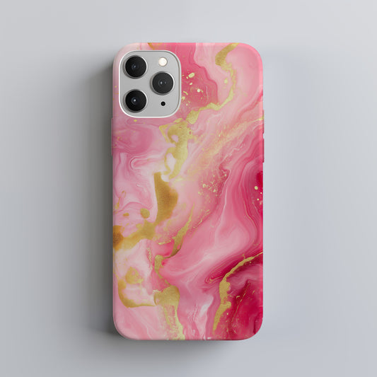 Rosé Luxe Phone Case – Blush Gold Marble Elegance