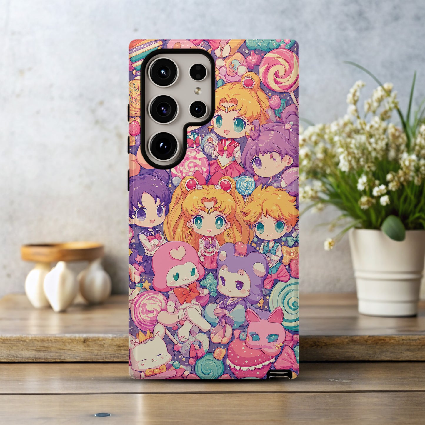 Chibi Candy Chaos – Kawaii Galaxy Phone Case