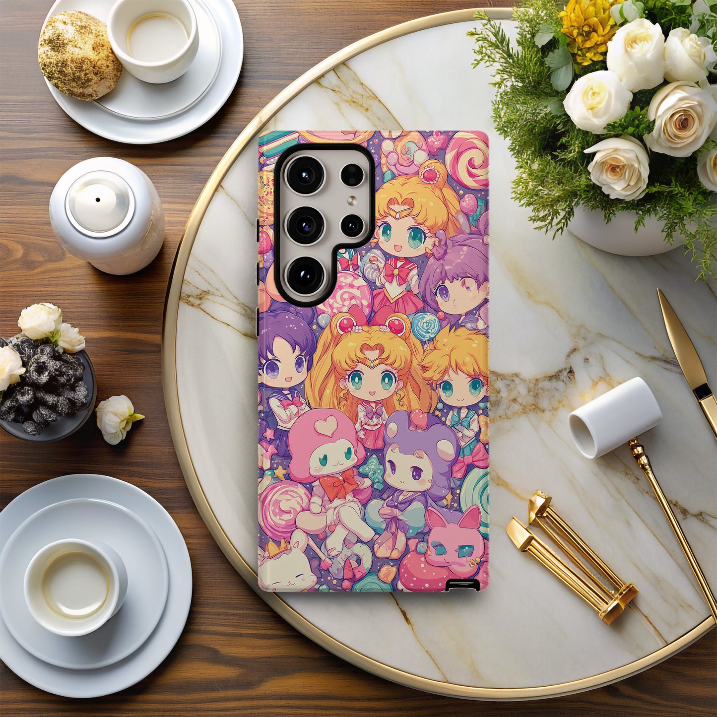 Chibi Candy Chaos – Kawaii Galaxy Phone Case