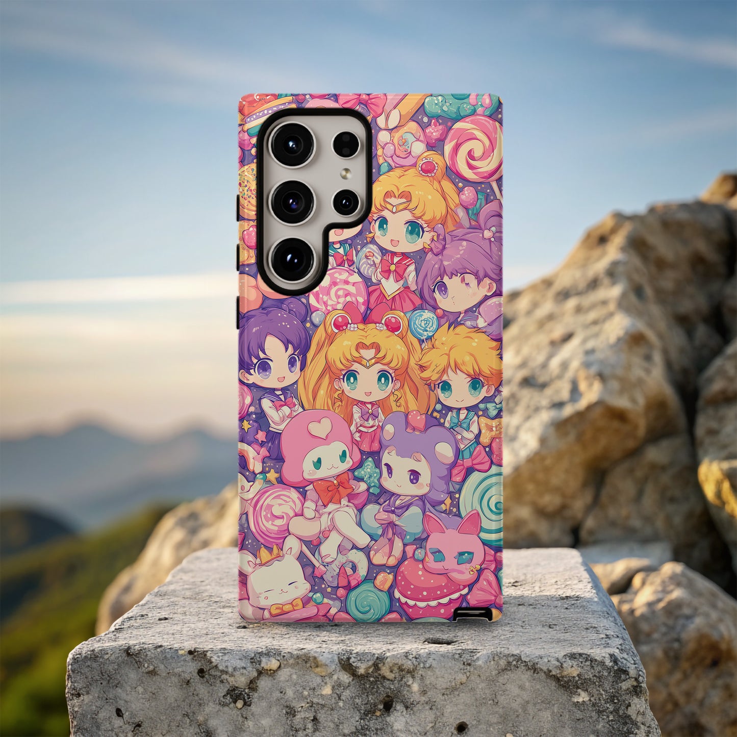 Chibi Candy Chaos – Kawaii Galaxy Phone Case