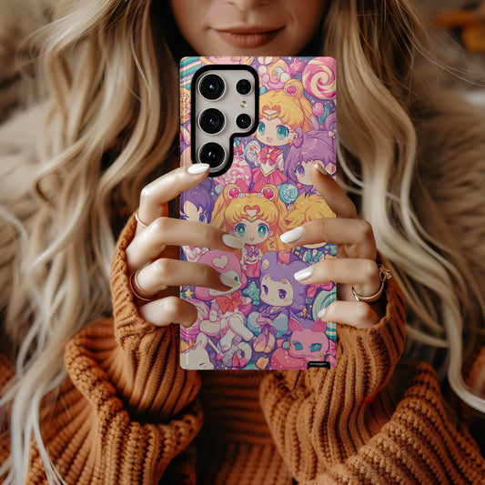 Chibi Candy Chaos – Kawaii Galaxy Phone Case