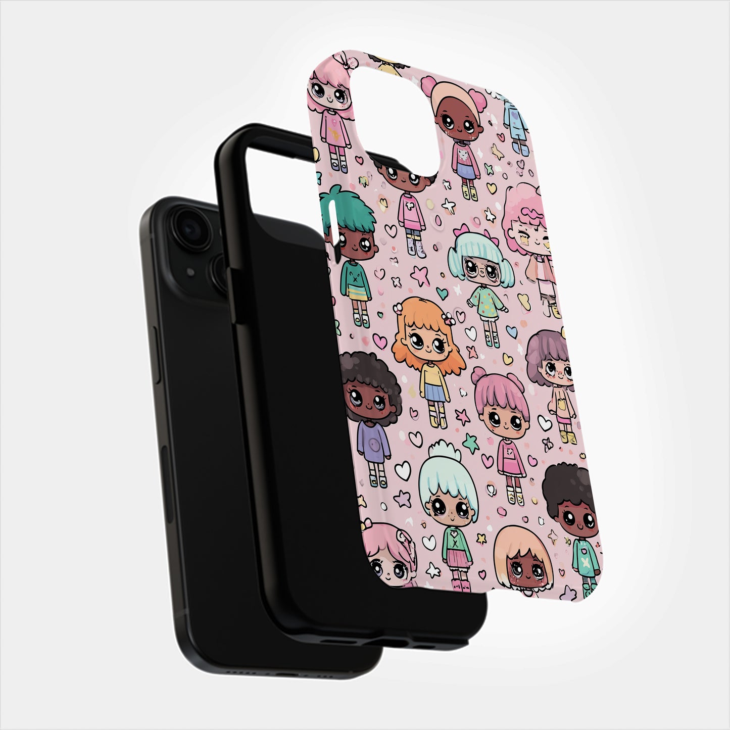 Pastel Pals Parade – Chibi Character Phone Case