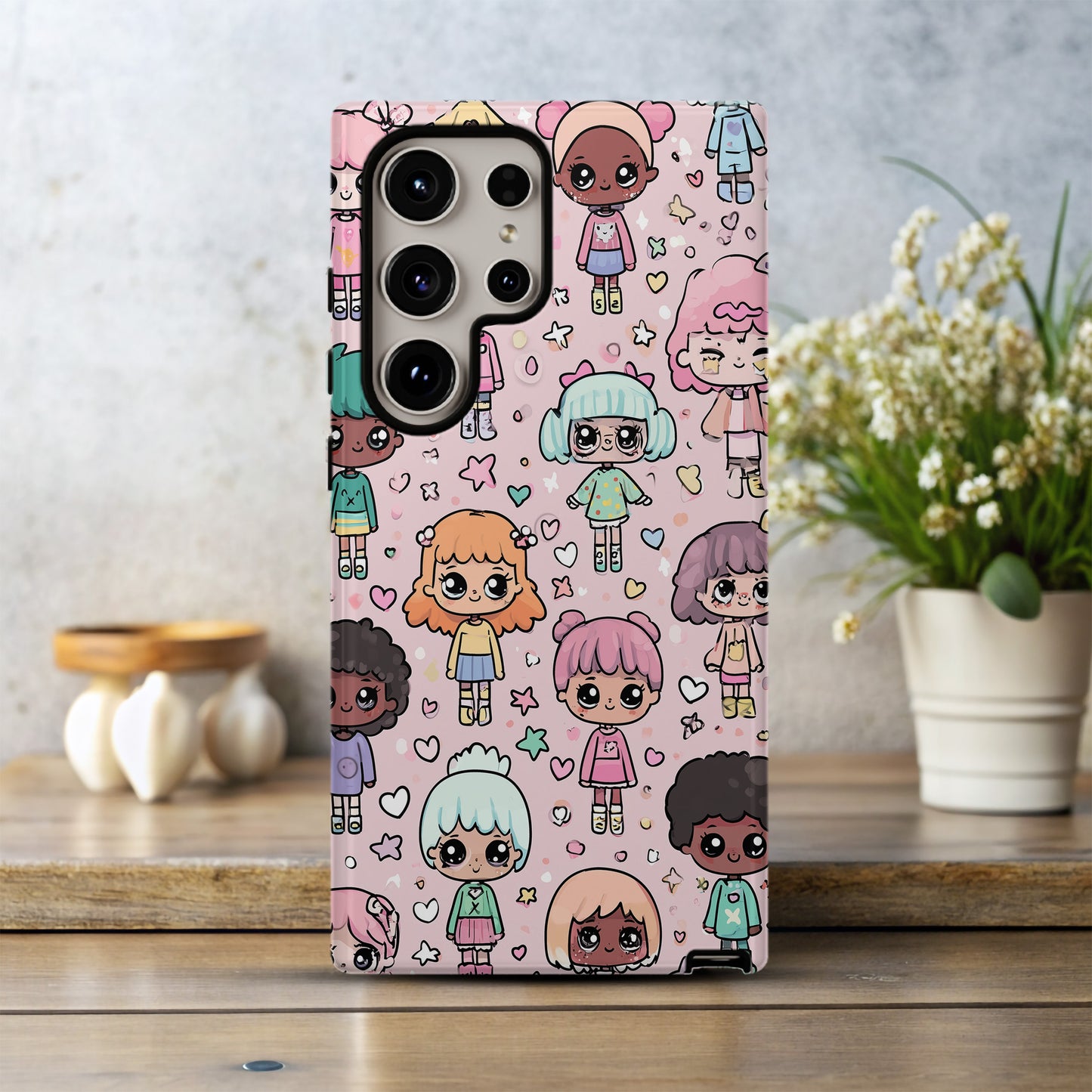 Pastel Pals Parade – Chibi Character Phone Case