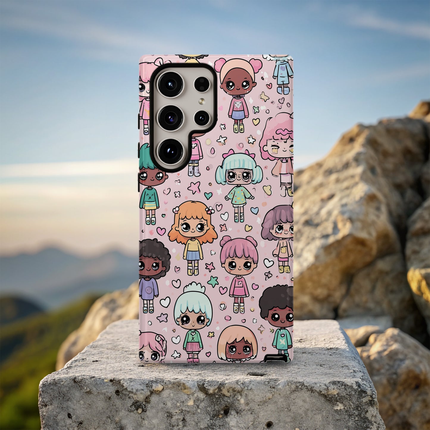 Pastel Pals Parade – Chibi Character Phone Case
