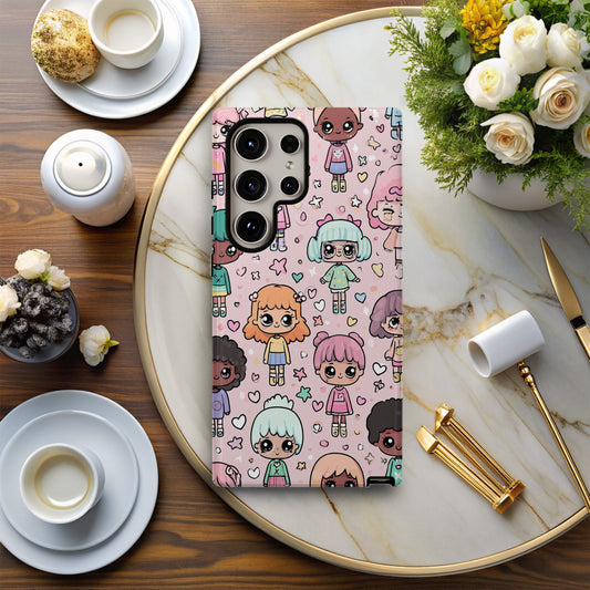 Pastel Pals Parade – Chibi Character Phone Case