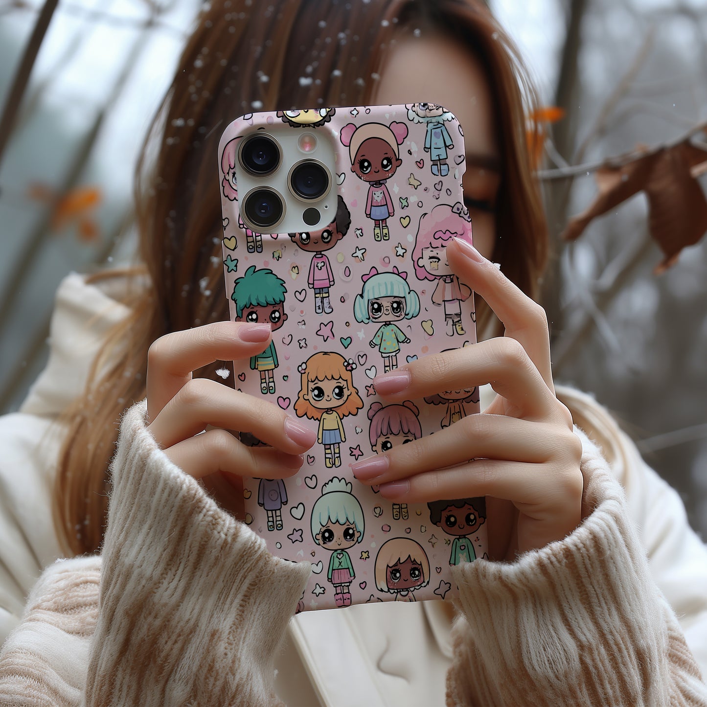 Pastel Pals Parade – Chibi Character Phone Case