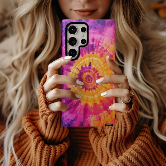 Sunburst Spiral – Psychedelic Tie-Dye Phone Case
