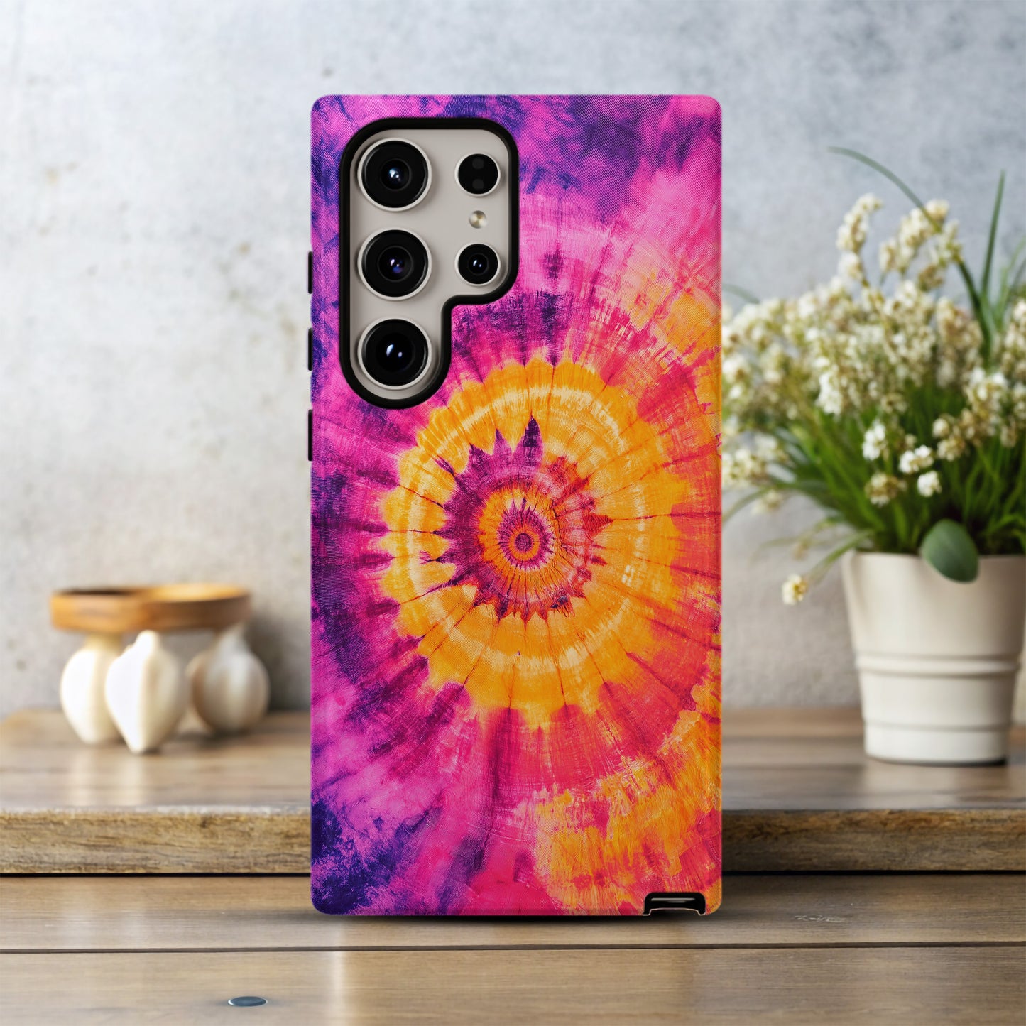 Sunburst Spiral – Psychedelic Tie-Dye Phone Case
