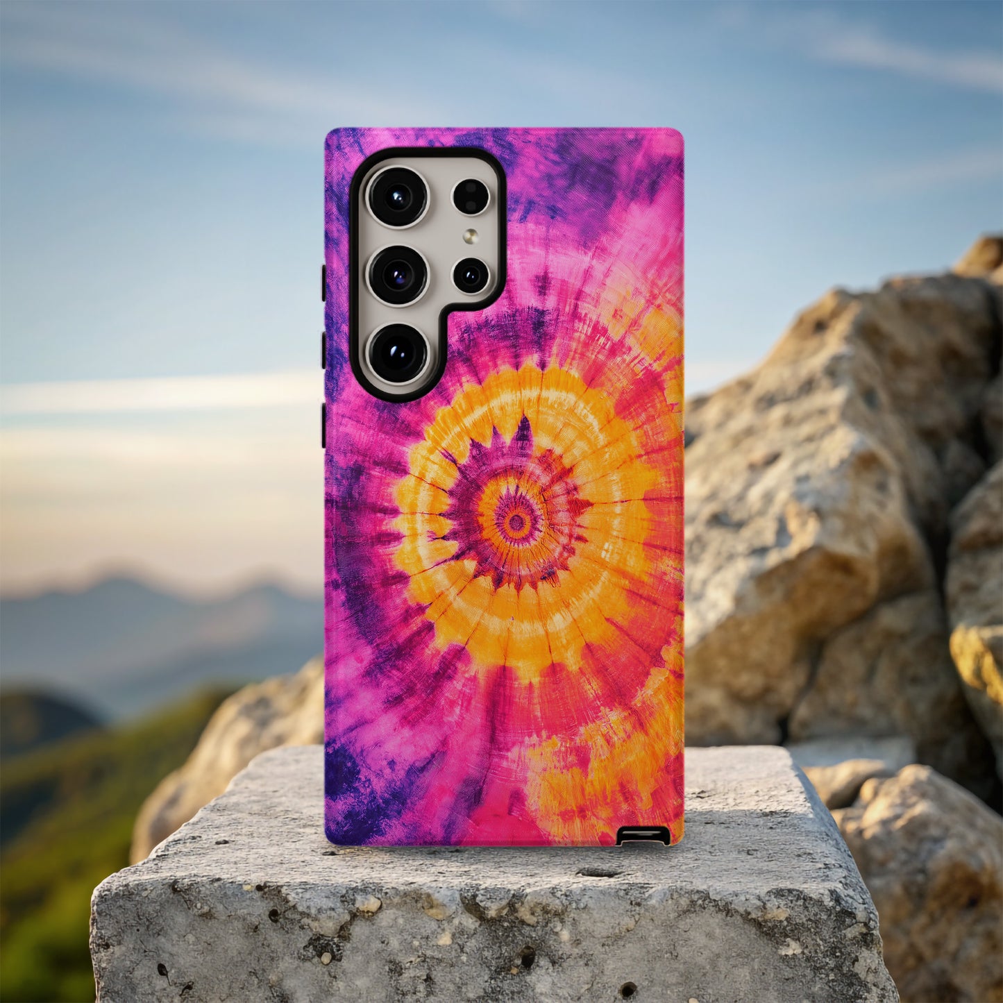 Sunburst Spiral – Psychedelic Tie-Dye Phone Case