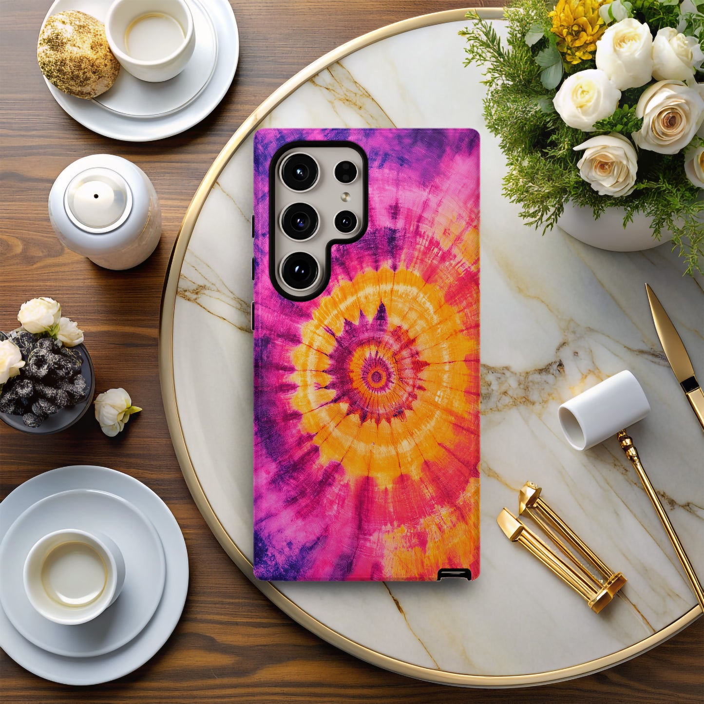 Sunburst Spiral – Psychedelic Tie-Dye Phone Case