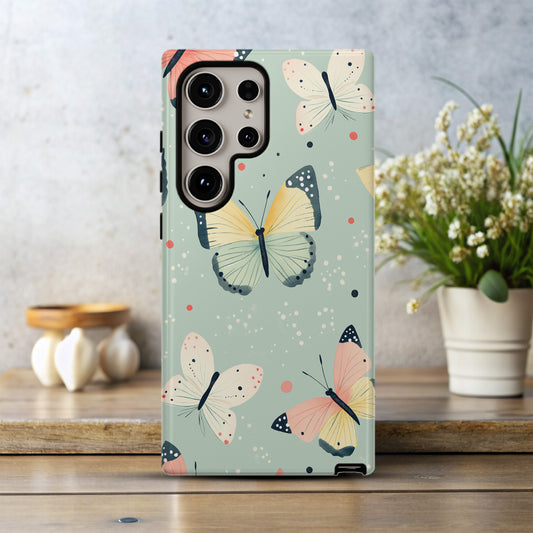 Mint Whimsy – Pastel Butterfly Phone Case