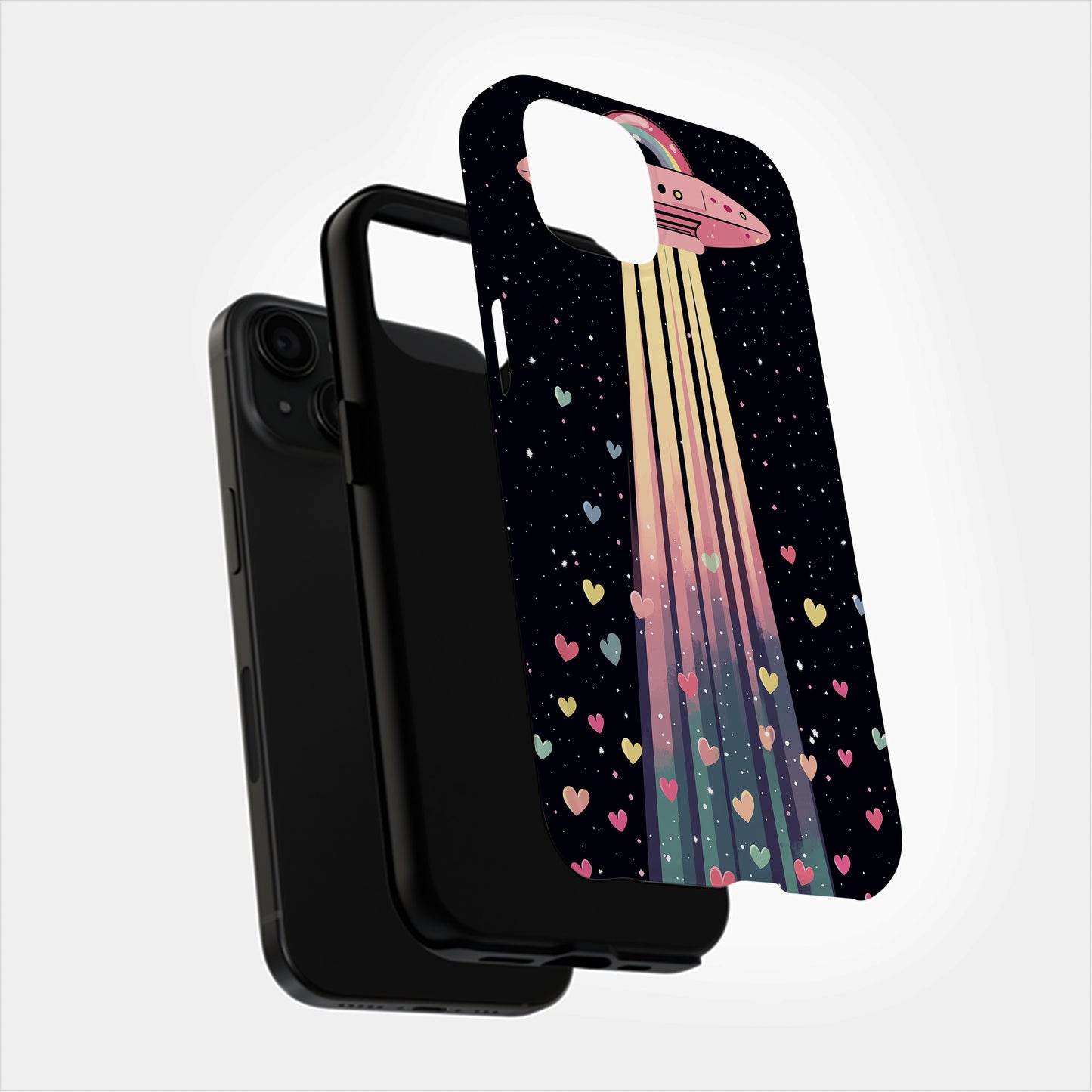Galactic Lovebeam – Pastel UFO Phone Case