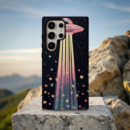 Galactic Lovebeam – Pastel UFO Phone Case