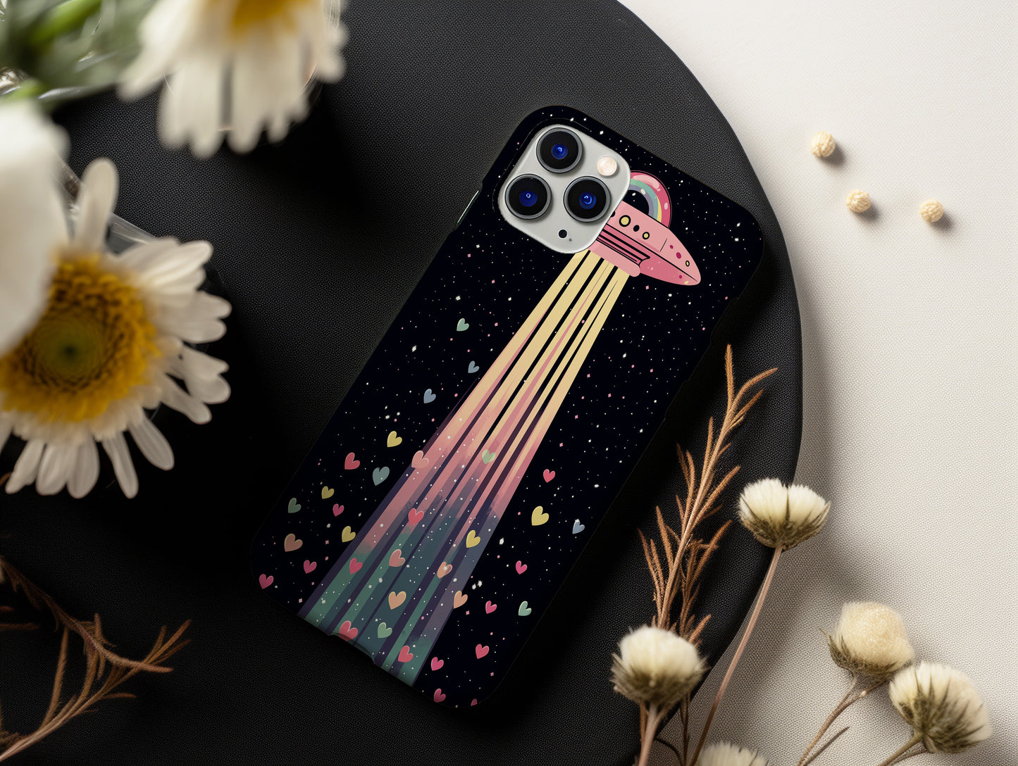 Galactic Lovebeam – Pastel UFO Phone Case