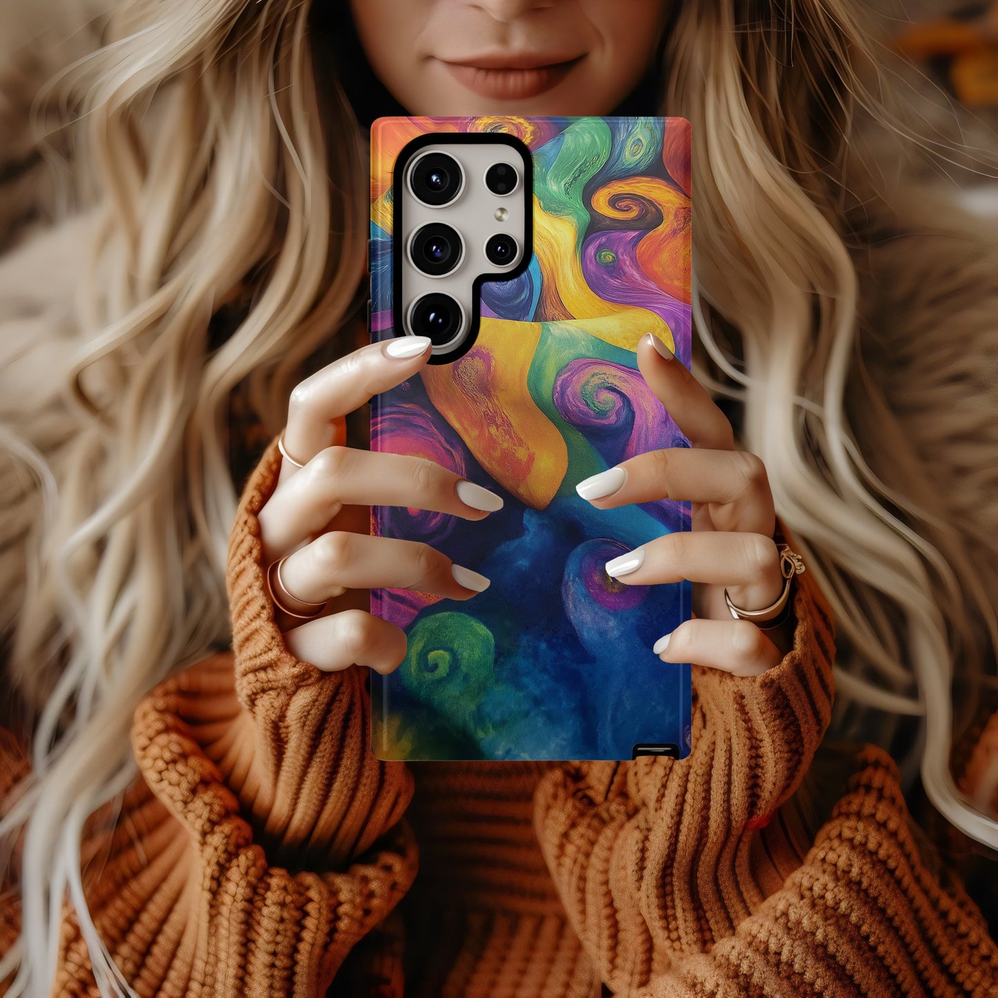 Psychedelic Whirl – Rainbow Vortex Phone Case