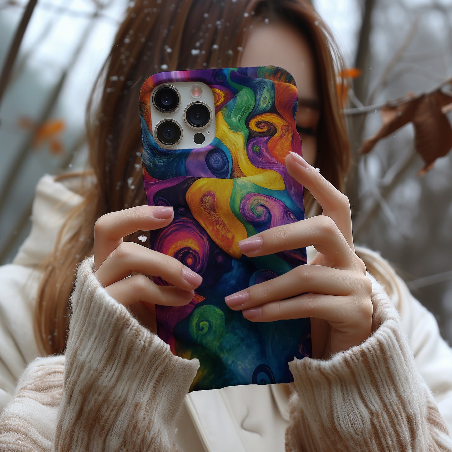 Psychedelic Whirl – Rainbow Vortex Phone Case