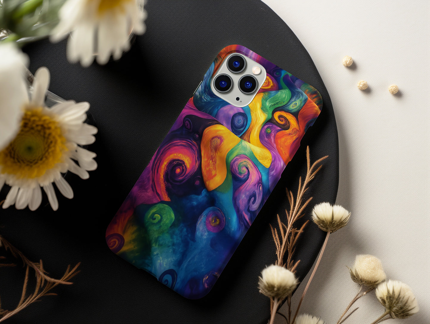 Psychedelic Whirl – Rainbow Vortex Phone Case