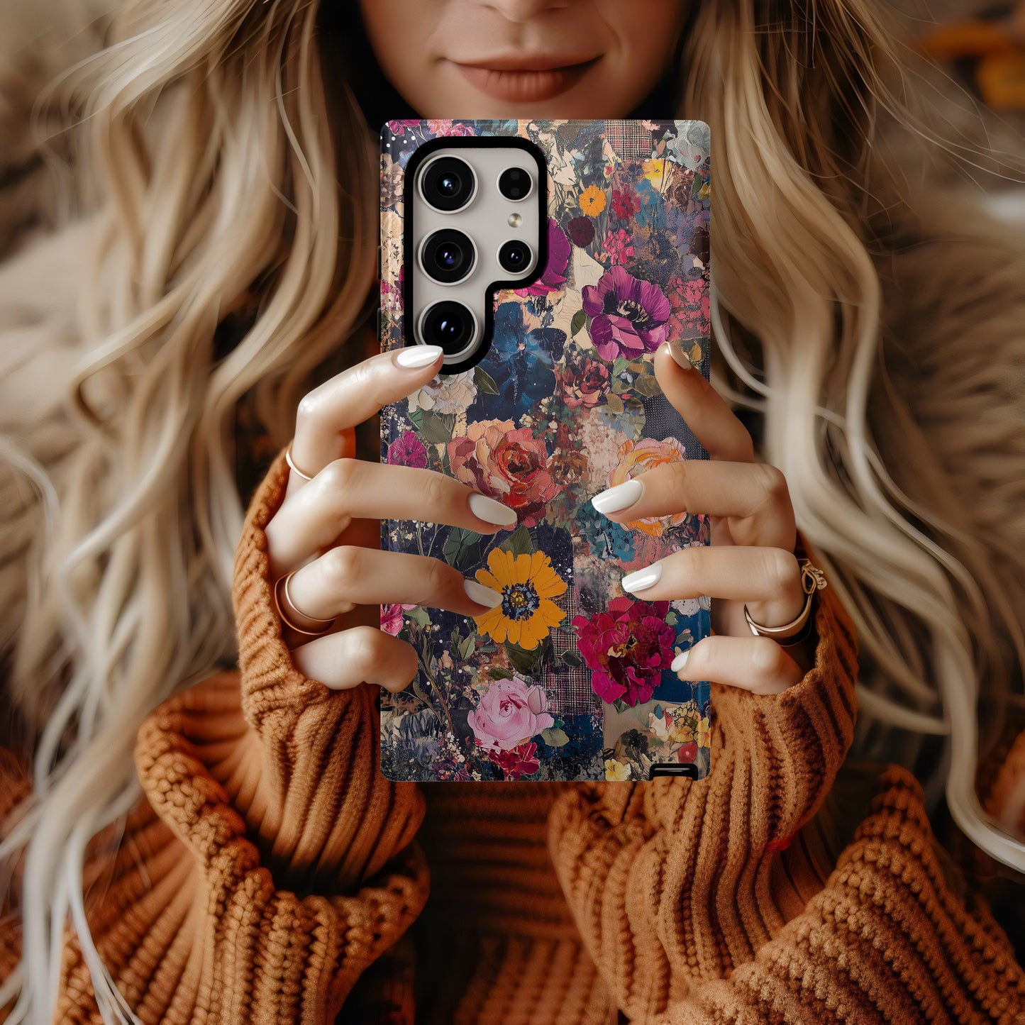Boho Bloom Collage – Vintage Floral Patchwork Phone Case