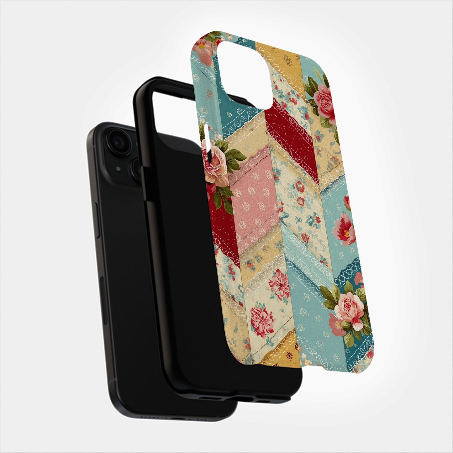 Vintage Patchwork Charm Phone Case