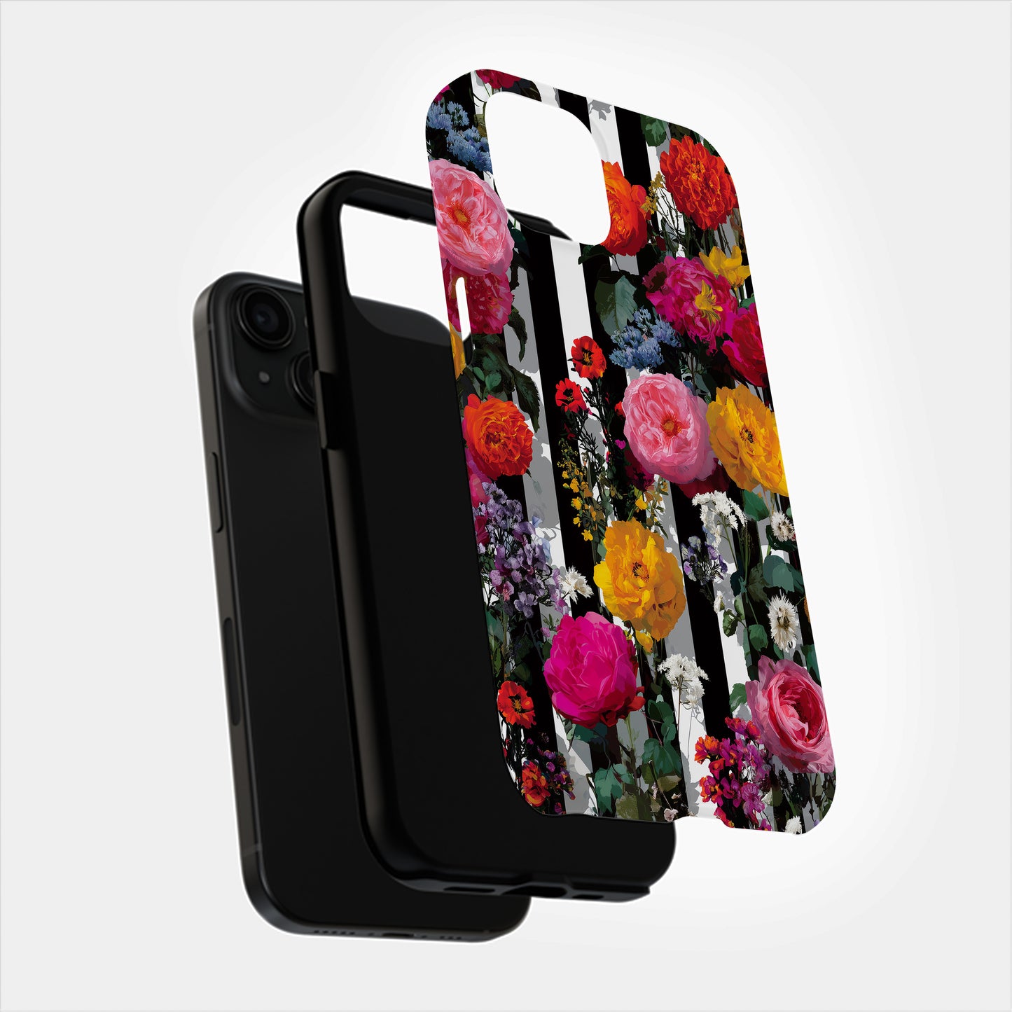 Bold Bloom Stripes Phone Case