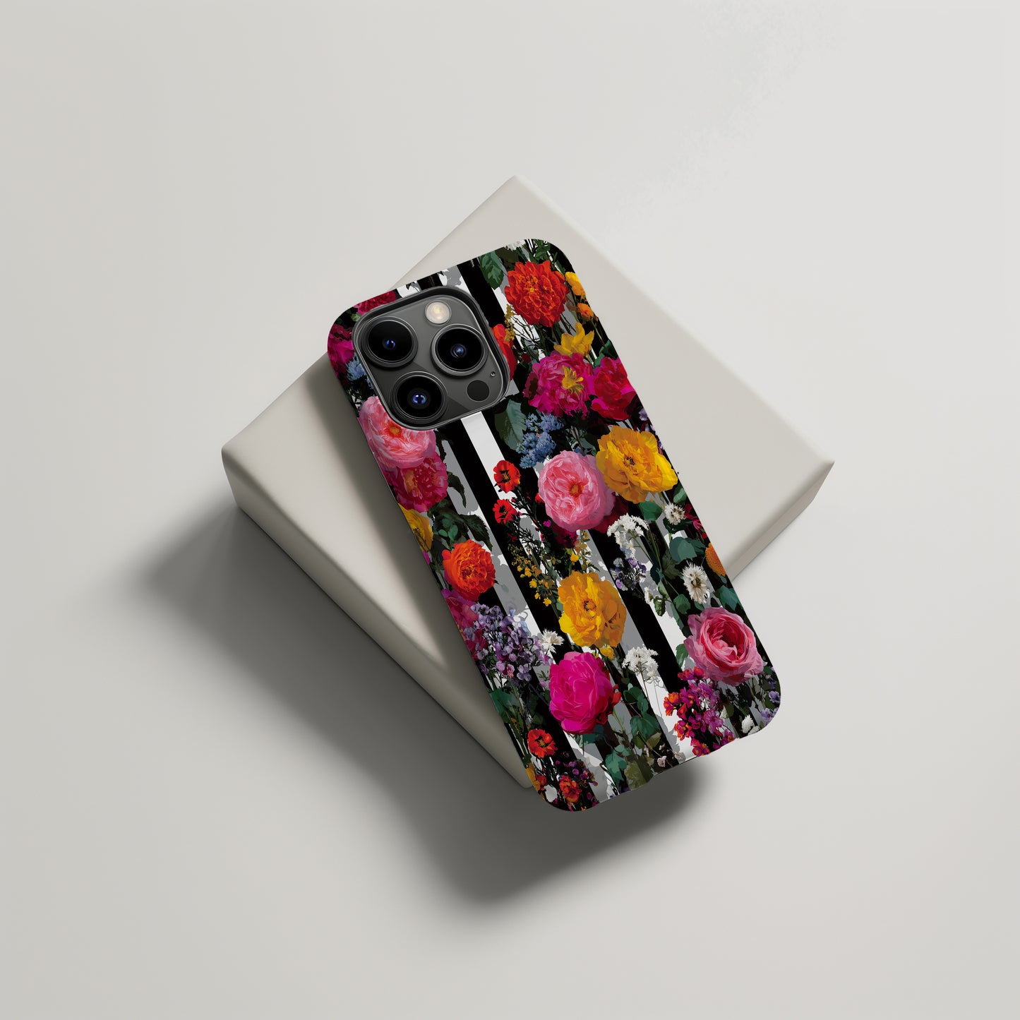 Bold Bloom Stripes Phone Case