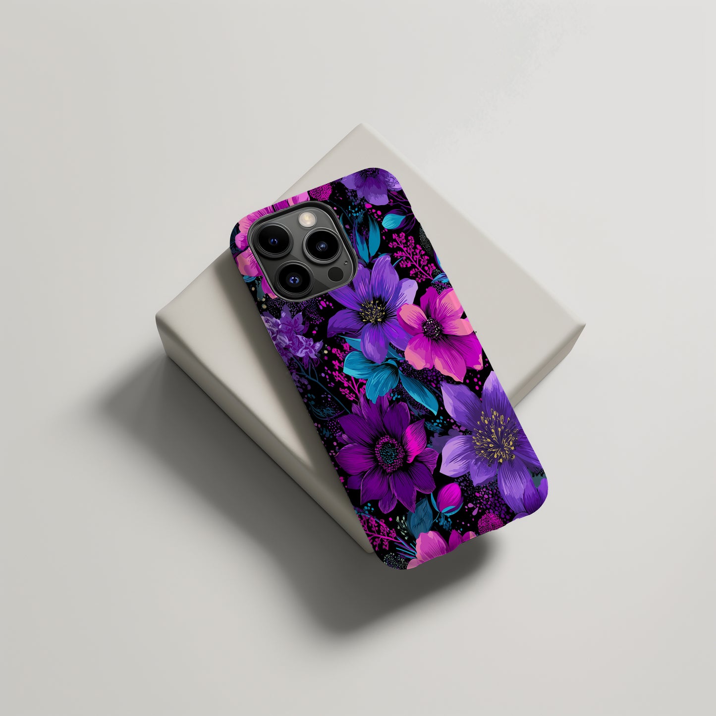 Electric Bloom Noir Phone Case