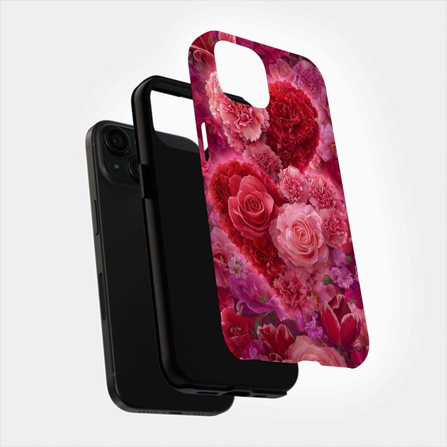 Hearts in Bloom: Radiant Roses & Carnations of Devotion