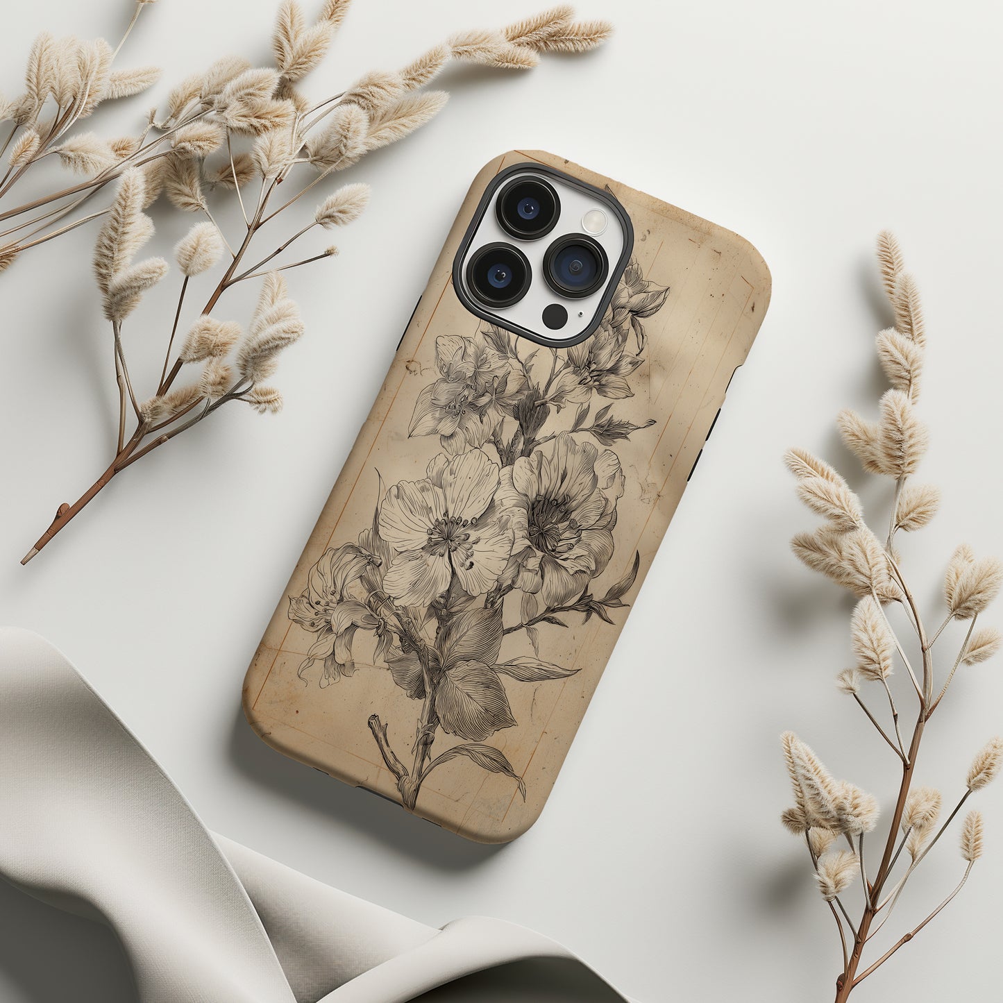 Whispers of Time: Antique Botanical Etching in Bloom