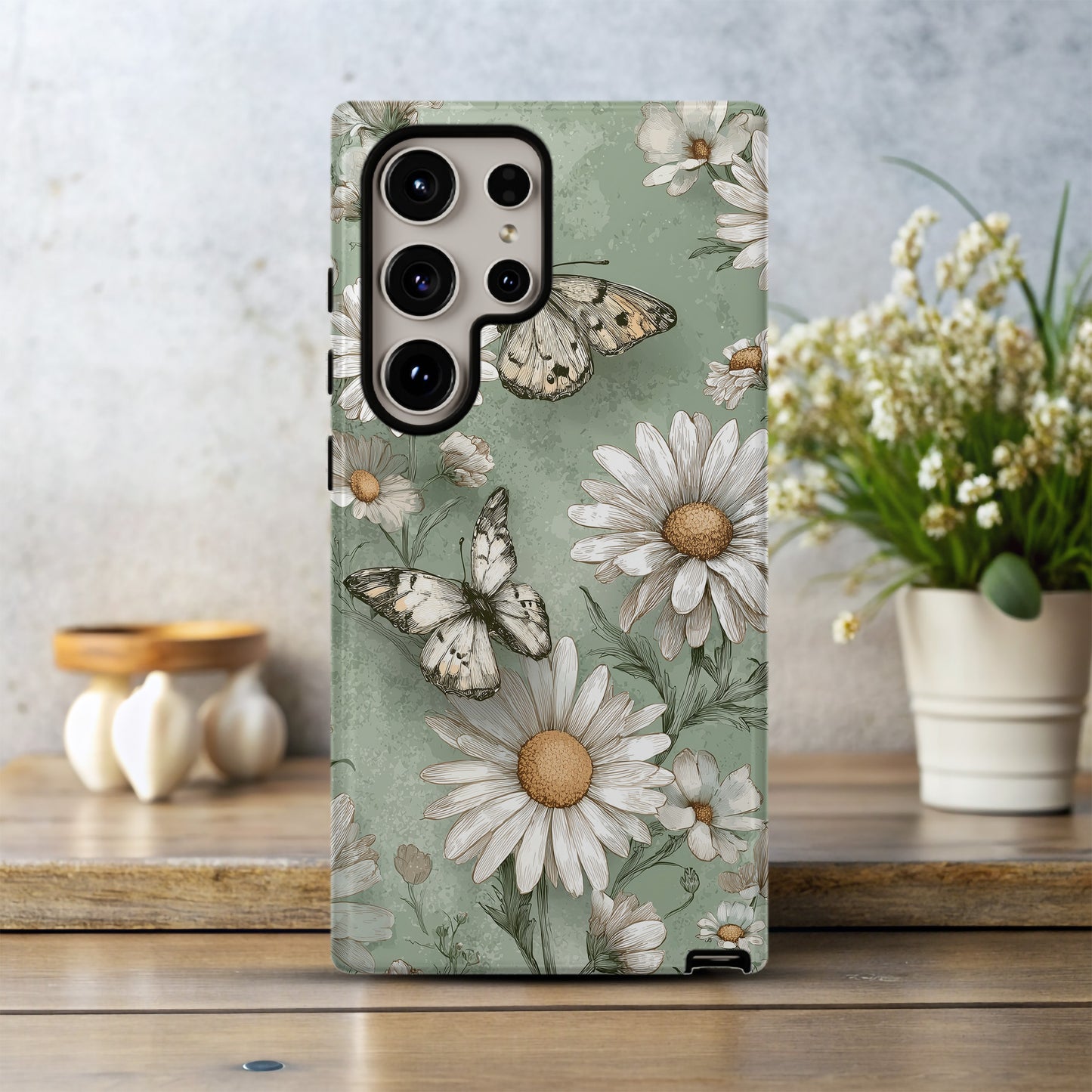 Whispers of Spring: Vintage Daisies & Butterflies