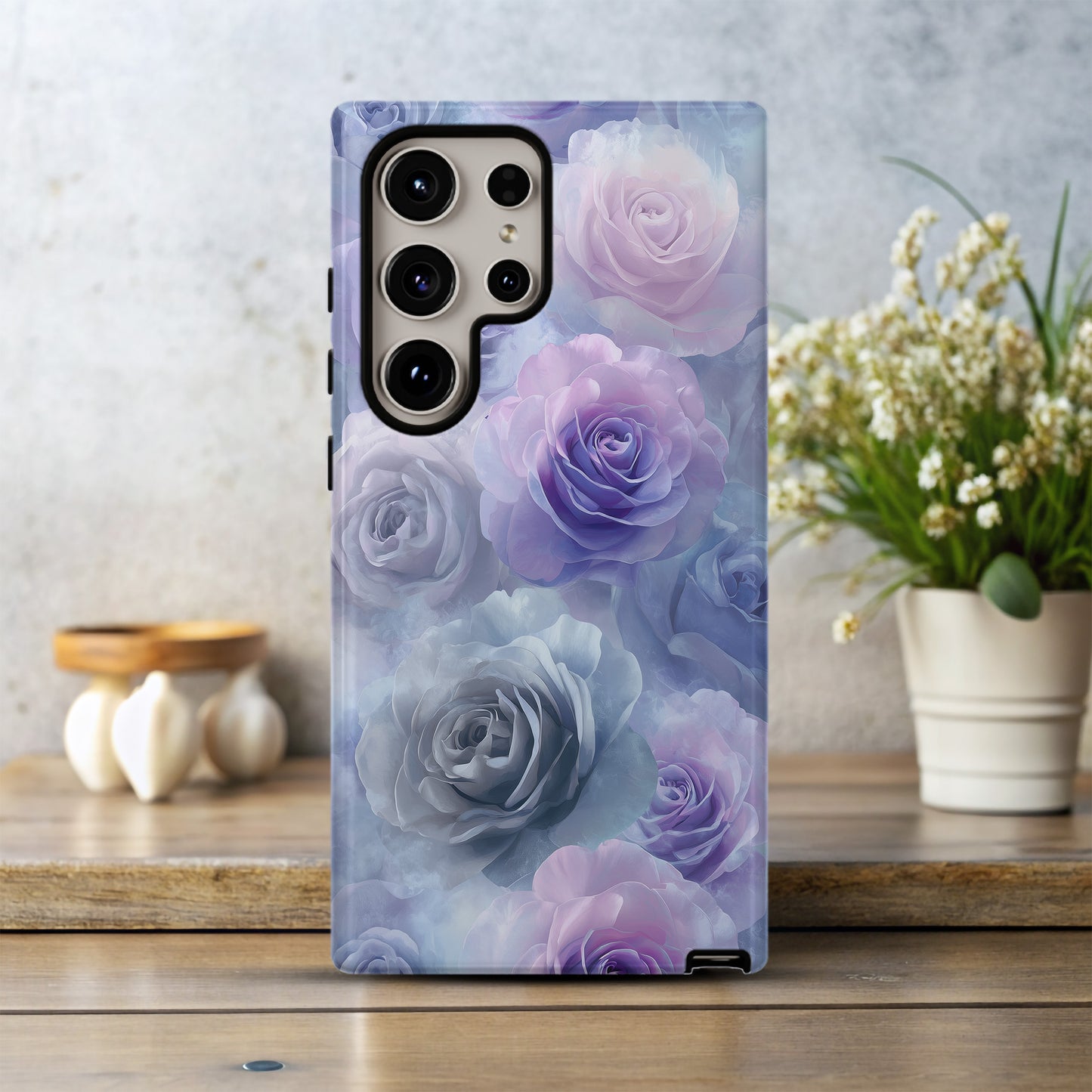 Ethereal Bloom: Lavender Mist Rose Elegance