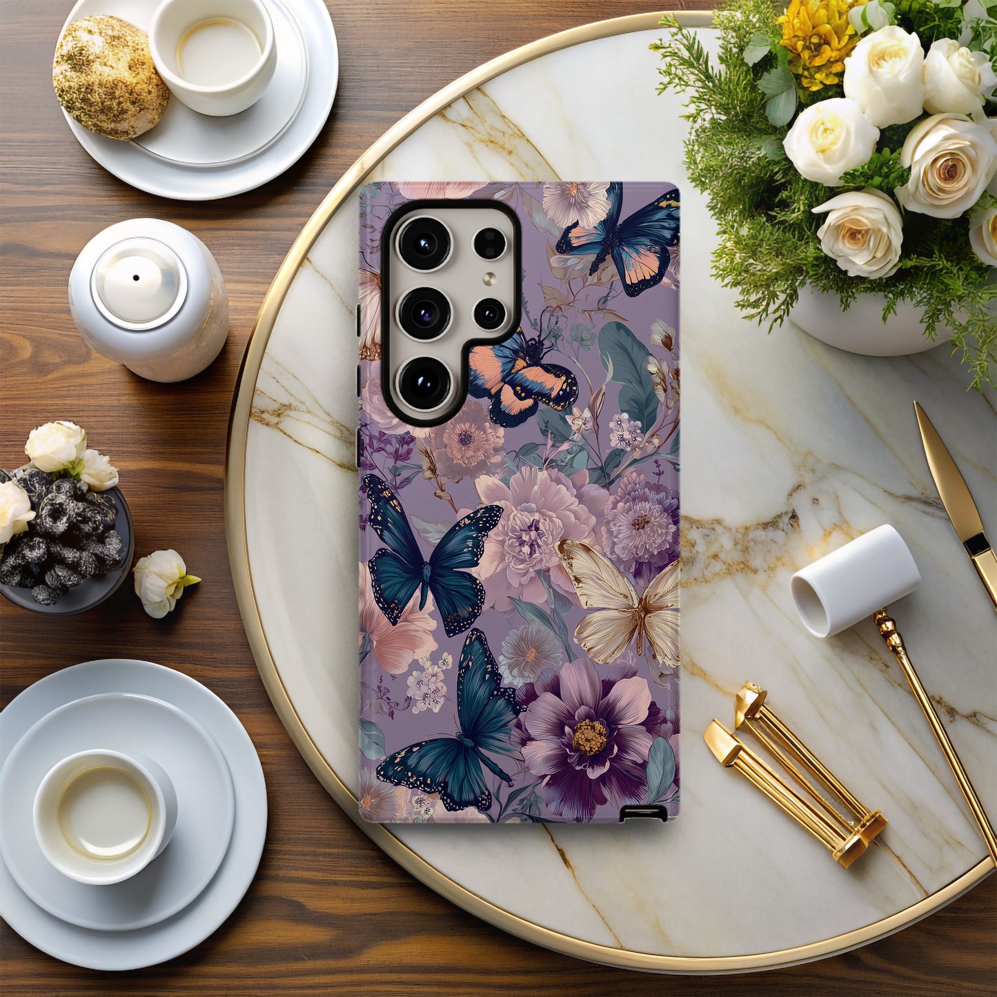 Twilight Flutter: Vintage Garden Reverie